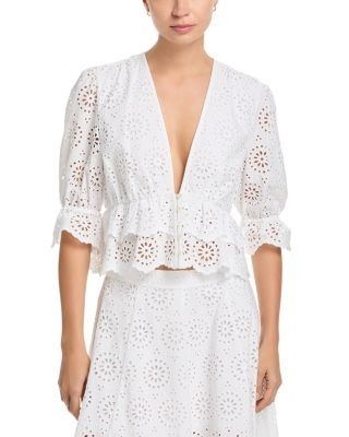 Frame The Solstice Plunging Neck Top
