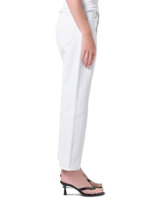Agolde 90's Crop Mid Rise Loose Jeans in Marshmallow