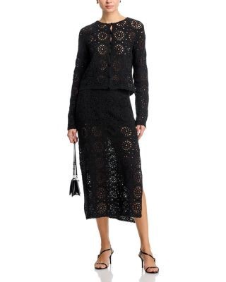 Frame The Crochet Midi Skirt