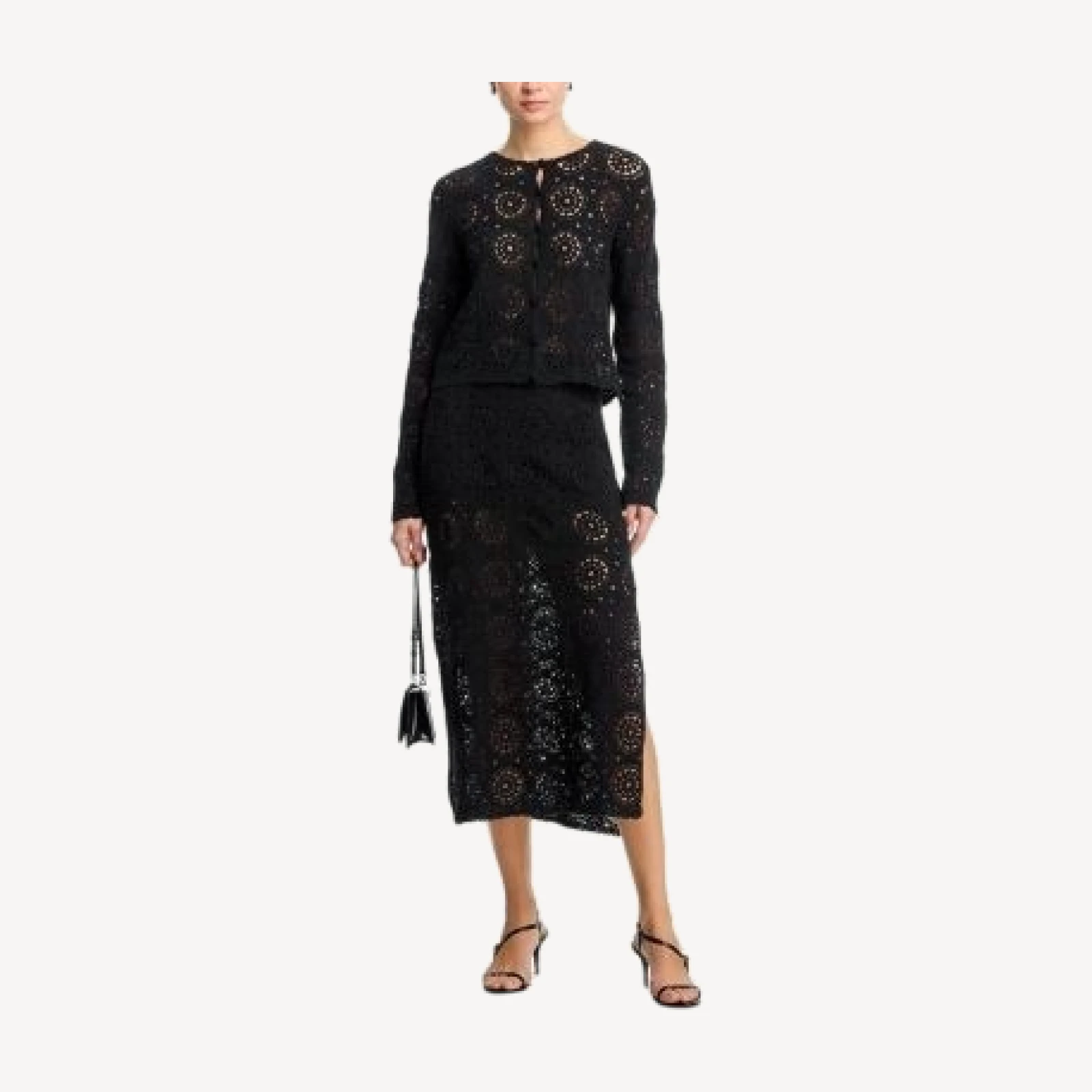 Frame The Crochet Midi Skirt
