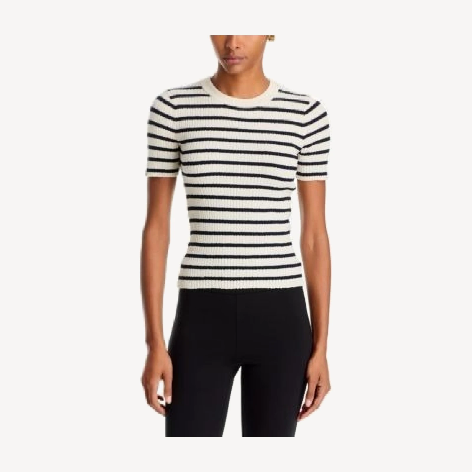 Frame The Striped Cotton Blend Tee
