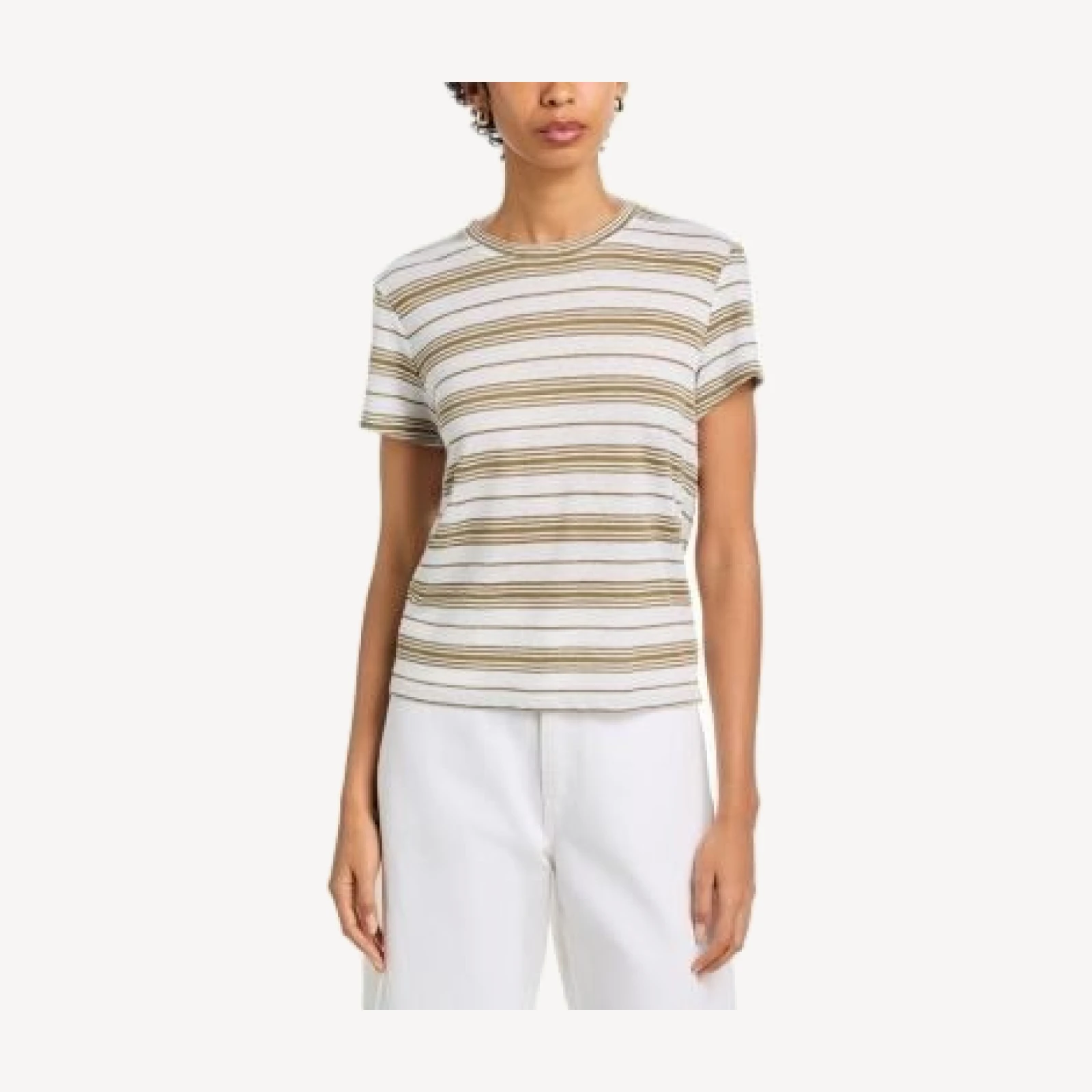 Frame The Linen Blend Striped Tee