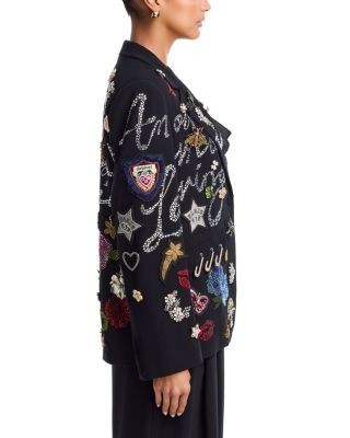 Cinq a Sept Kael Sequined Embroidered Blazer