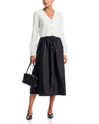 Cinq a Sept Bria Feather Trim Cardigan