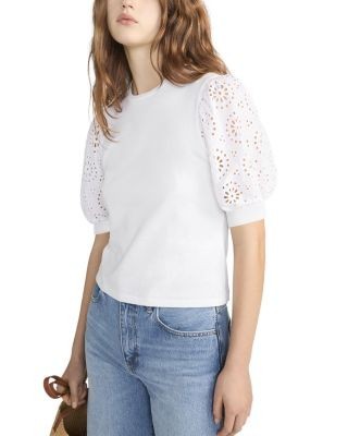 Frame The Solstice Eyelet Sleeve Tee