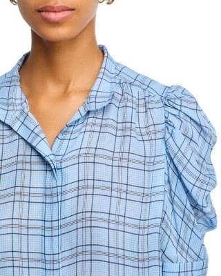 Frame The Plaid Gillian Silk Blouse