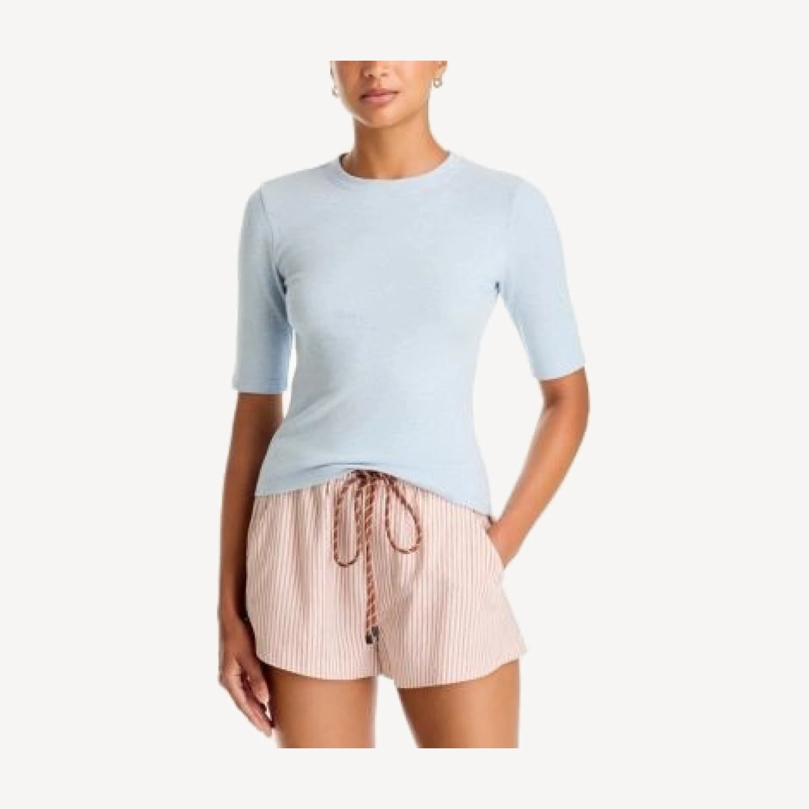 Frame The Heather Rib Crewneck Tee