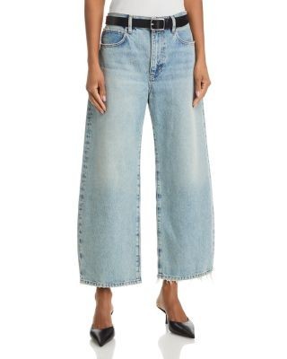 Frame The Bow High Rise Crop Jeans in Coastal