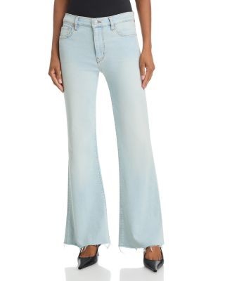 Frame The Icon High Rise Flare Jeans in Preen Raw After