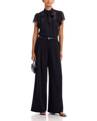Cinq a Sept Virelle Ruffle Tie Neck Blouse