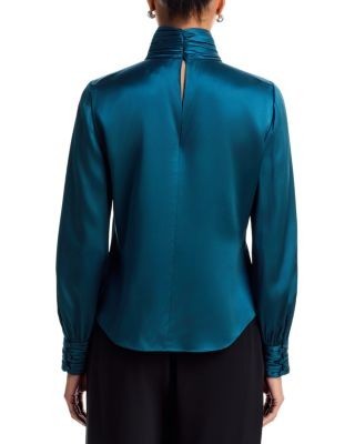 Cinq a Sept Jayla Silk Mock Neck Blouse