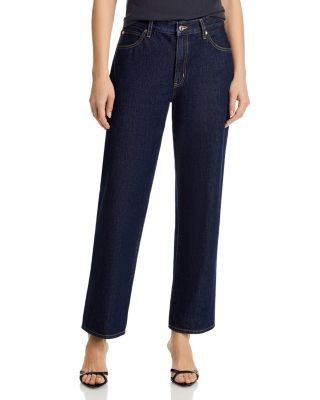 Frame The Hang Long Straight Jeans in Rinse