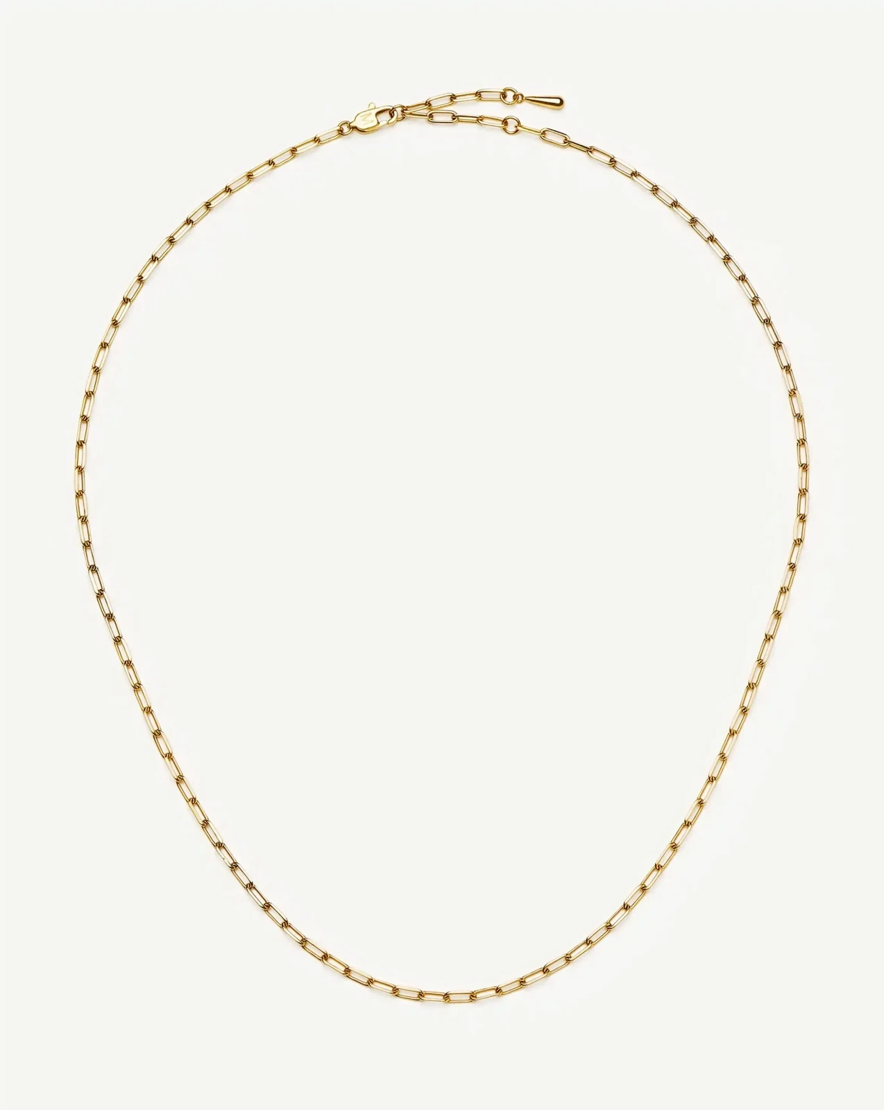 Mini Paperclip Chain Necklace | 18ct Gold Plated