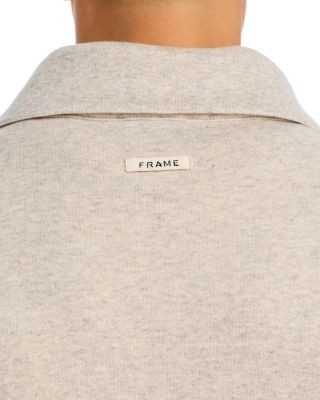 Frame Relaxed Quarter Zip Cotton Blend Sweatshirt