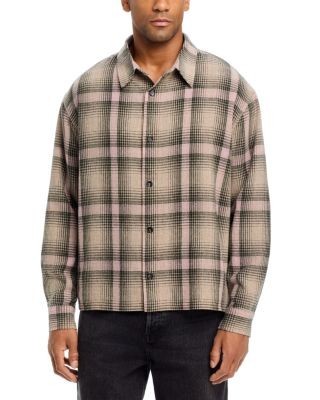 Frame Wool Blend Plaid Overshirt