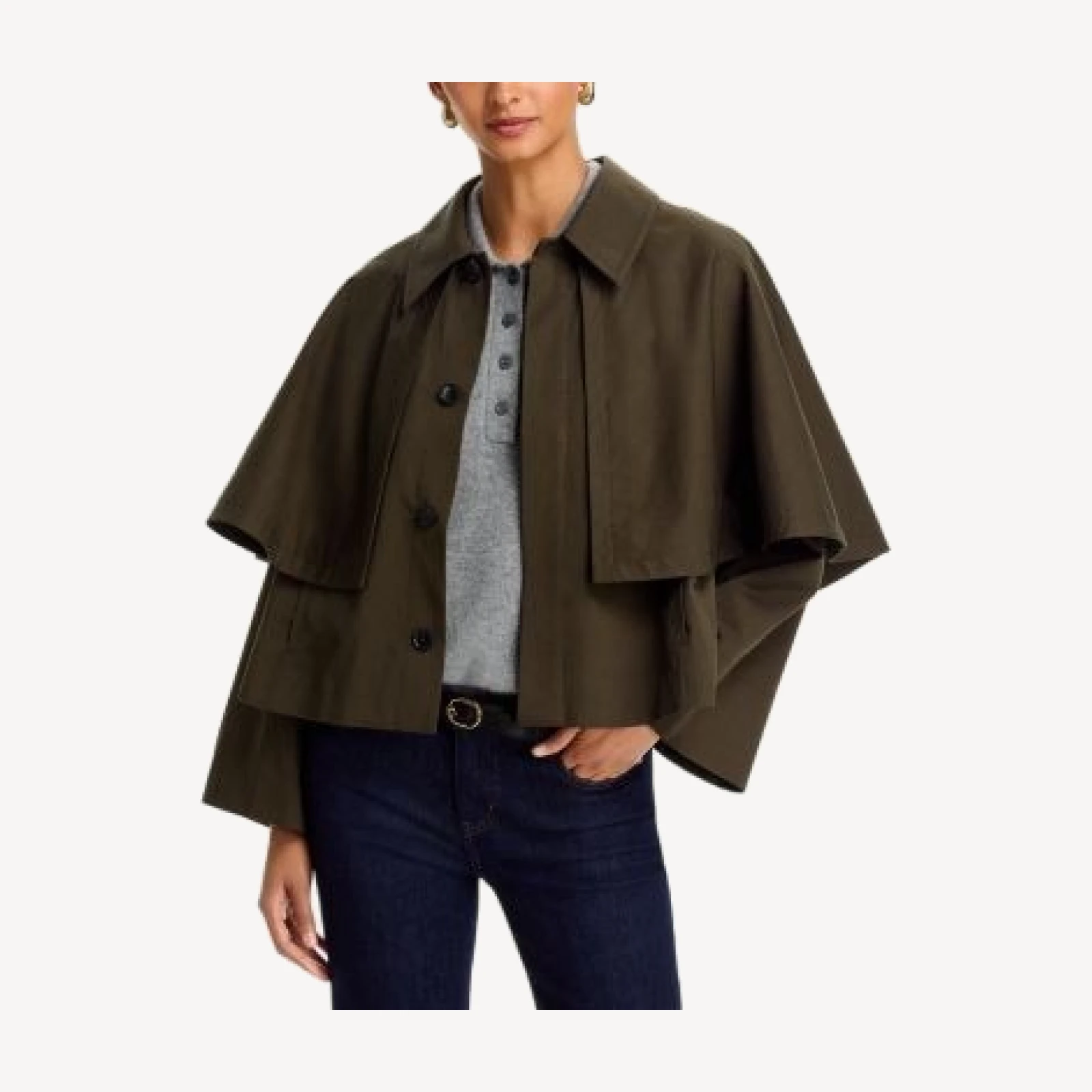Frame The Paddock Cotton Cape Jacket