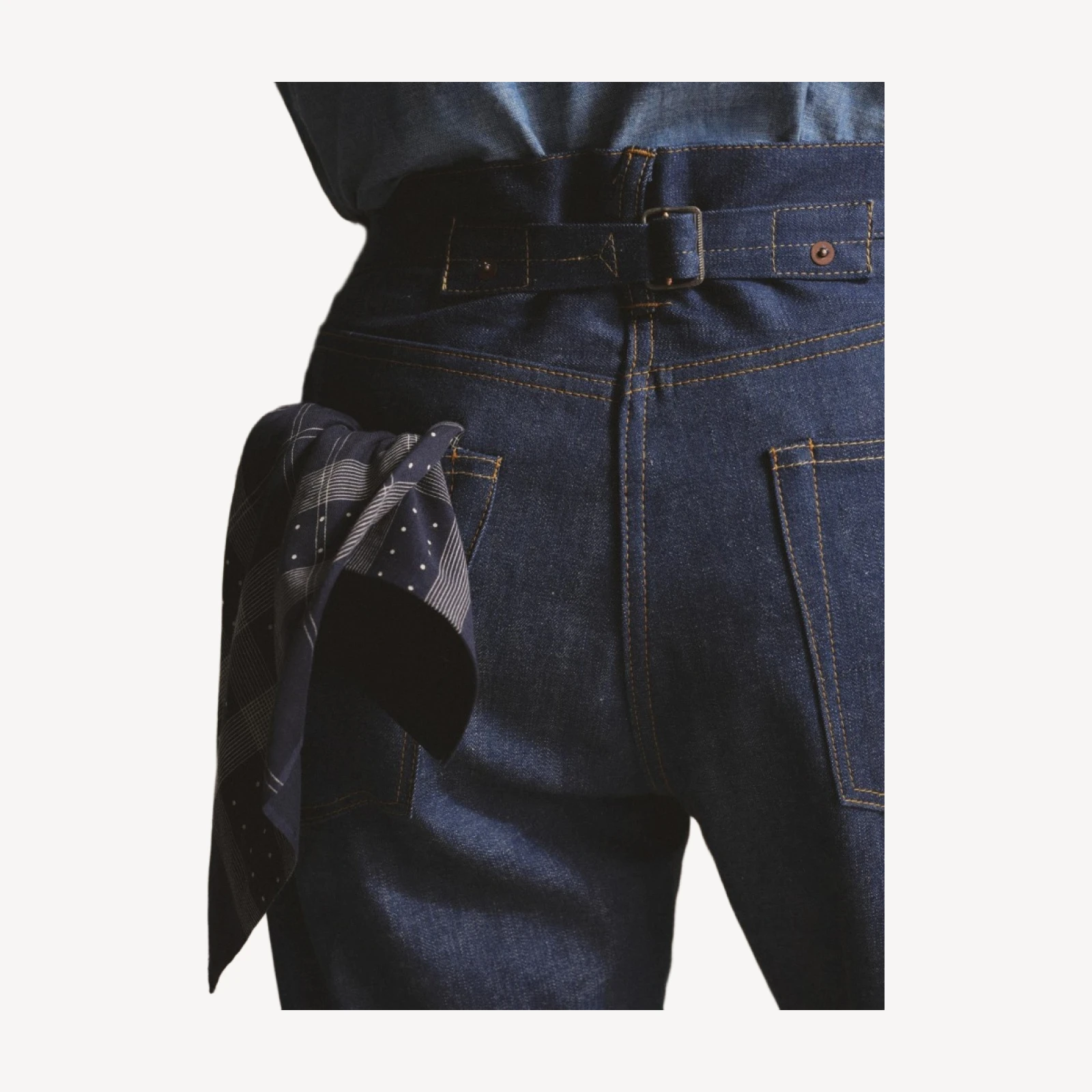 Navy Anatomica Satin Scarf