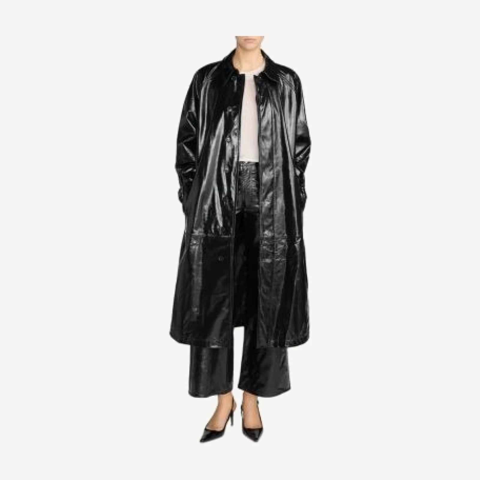 Frame The Patent Leather Mac Coat