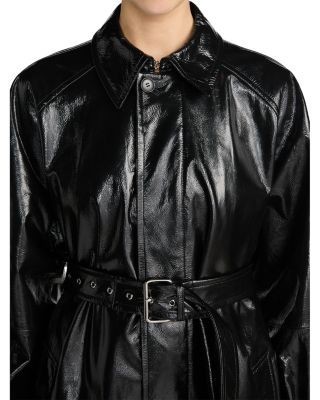 Frame The Patent Leather Mac Coat