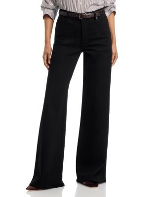 Frame The Palace High Rise Wide Leg Jeans in Black