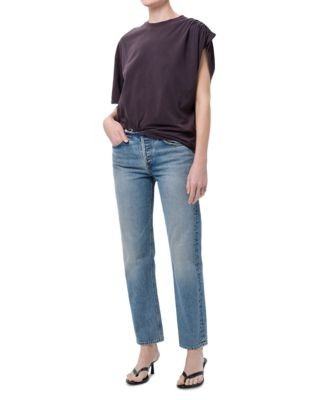 Agolde Roma Oversized One Shoulder T Shirt