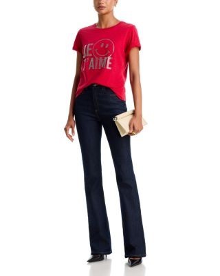 Cinq a Sept Heatset Je T'aime Smiley Shrunken Tee