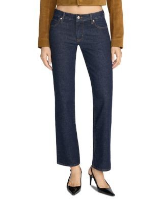 Frame The Cigarette Low Rise Slim Jeans in Rinse