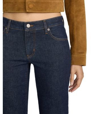 Frame The Cigarette Low Rise Slim Jeans in Rinse