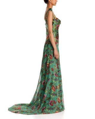 Cinq a Sept Vionette Floral Cowl Neck Gown