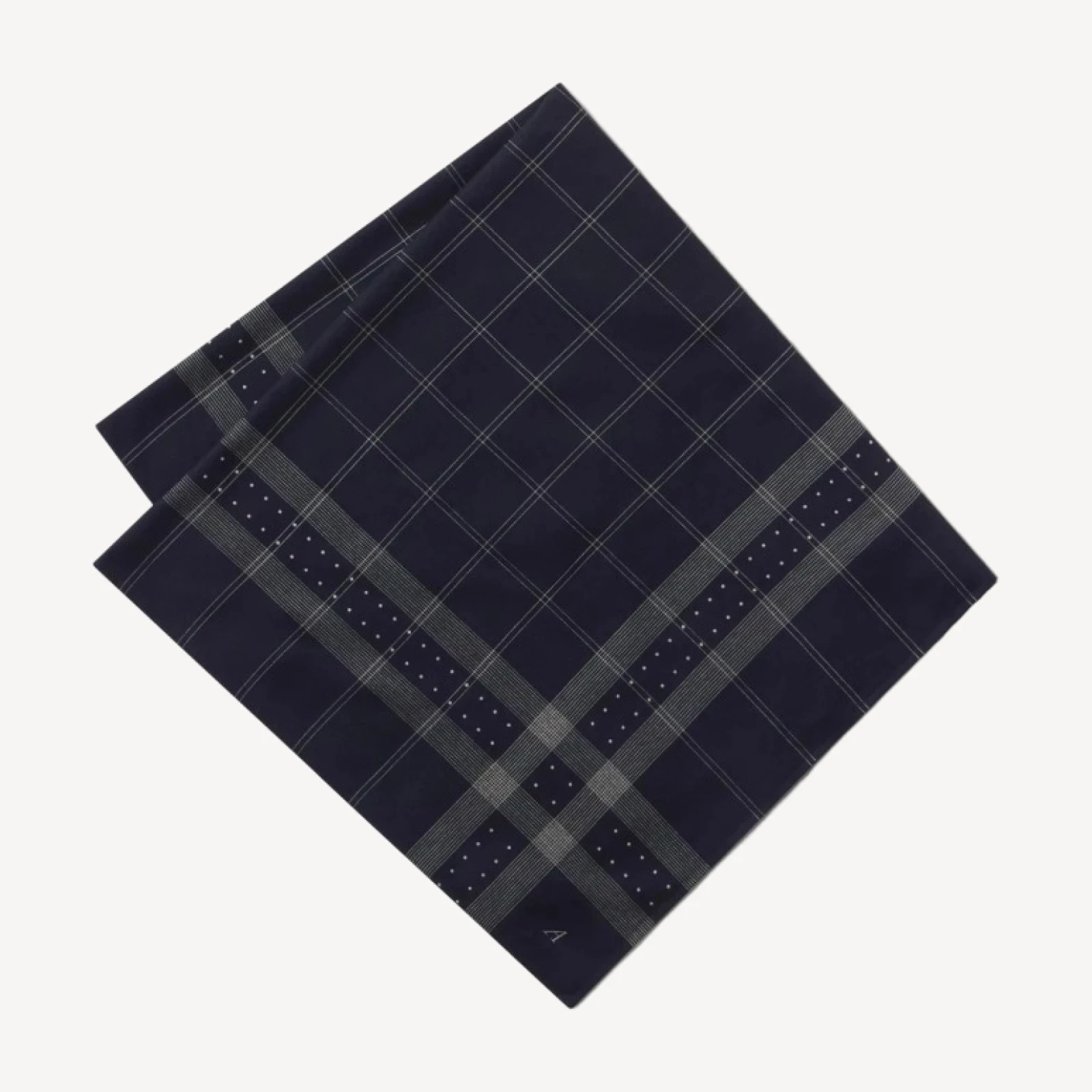 Navy Anatomica Satin Scarf