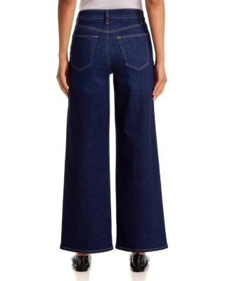 Frame Le Slim Palazzo High Rise Exposed Button Jeans in Fairway