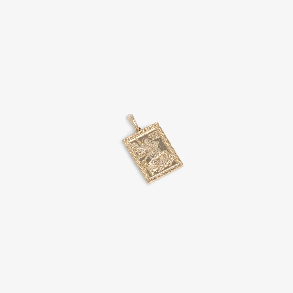 14Kt Gold Saint George Pendant at AimeLeonDore.com