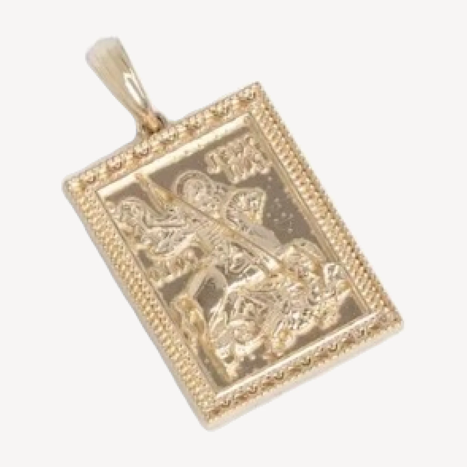 14Kt Gold Saint George Pendant at AimeLeonDore.com