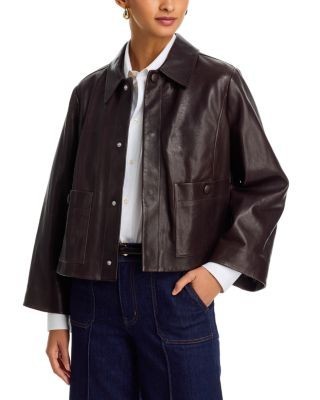 Frame The Paper Leather Swing Jacket