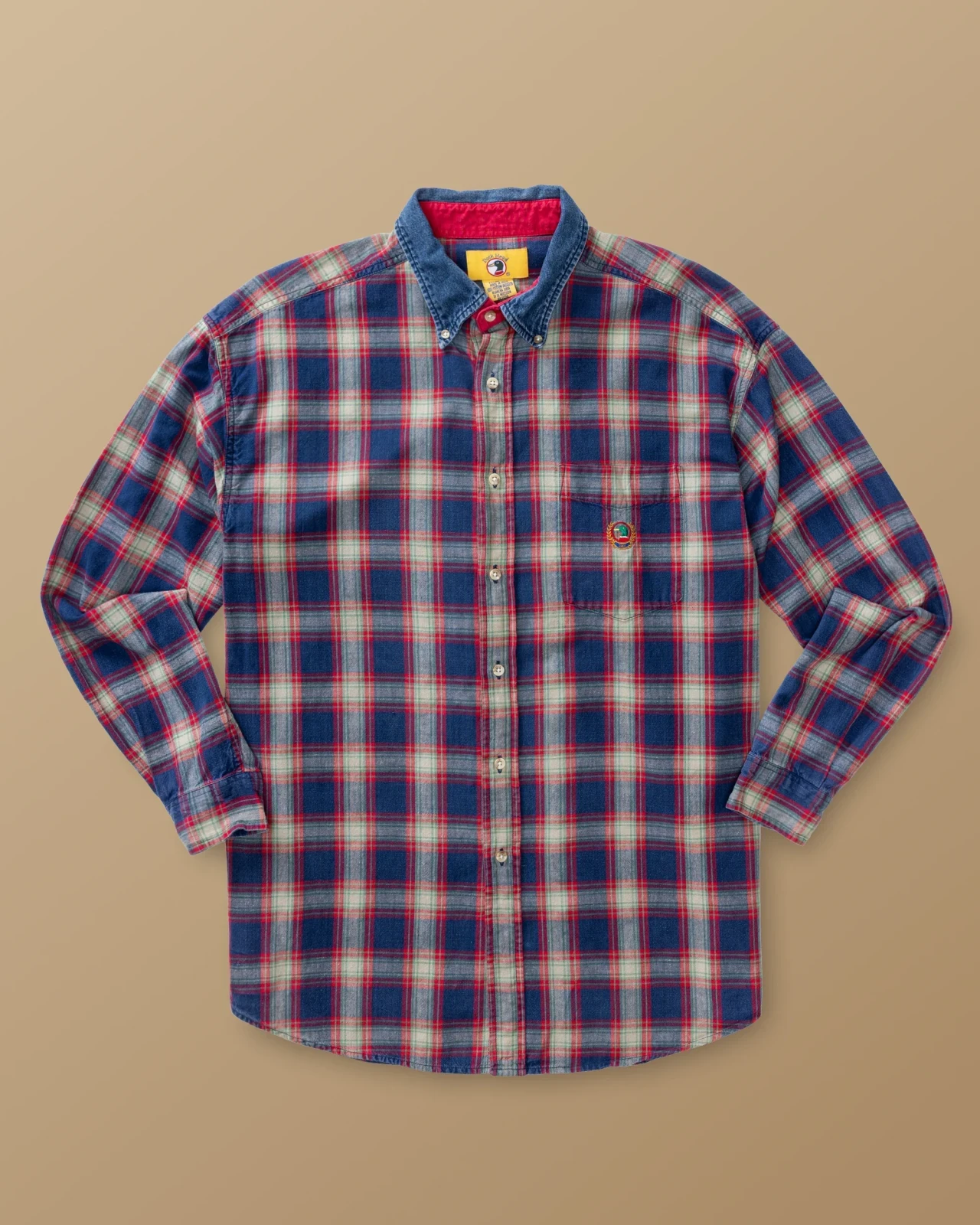 Blue And Red Plaid Sport Shirt XL - Duck Head Vintage