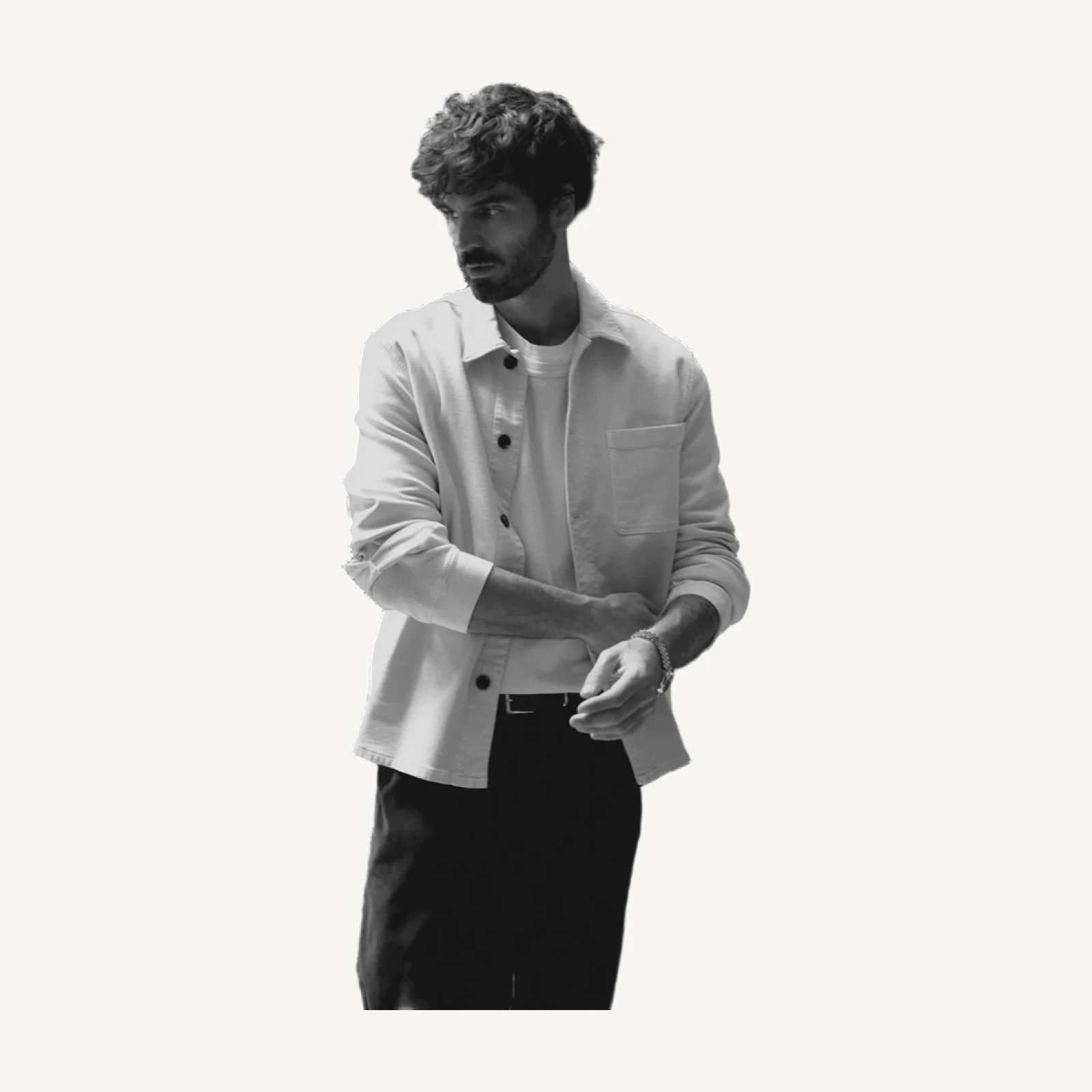 Luca Bucket Dye Shirt French Terry in Spectral
