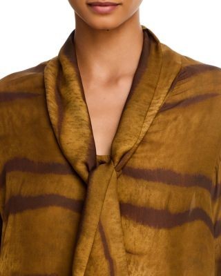 Frame The Silk Oversized Tie Shirt