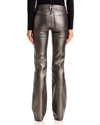 Frame The Low Rise Coated Rodeo Jeans in White Gold