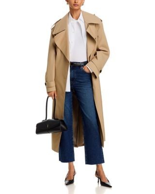 Frame Le Sleek High Rise Straight Jeans in Showdown Raw Fray