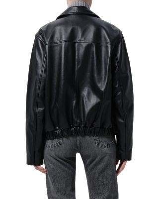 Citizens of Humanity Leather Zip Front Bomber Jacket