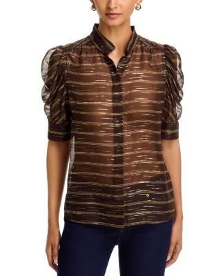 Frame The Gillian Silk Blend Top