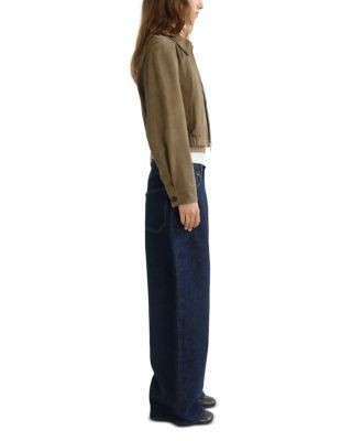 Agolde Nahla Suede Cropped Jacket
