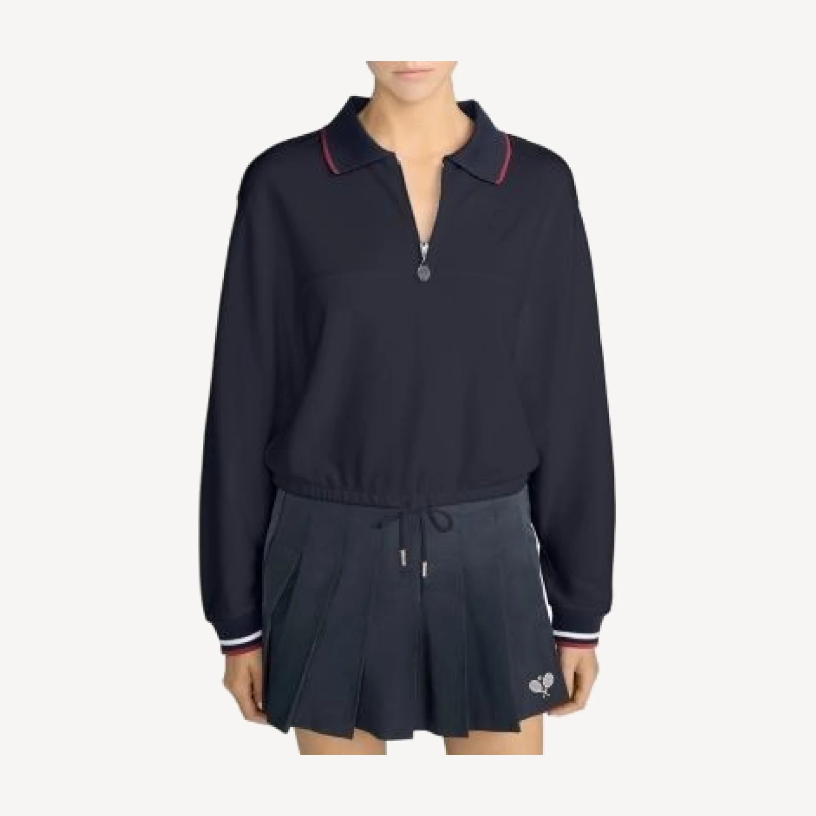 Frame The Tennis Quarter Zip Pullover Sweatshirt