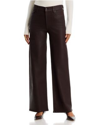 Frame Le Slim Palazzo Jeans in Truffle Coated