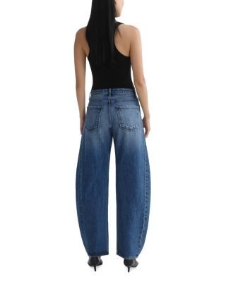 Agolde Luna Pieced High Rise Curved Tapered Jeans in Logical