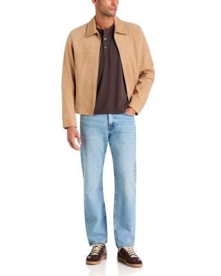 Frame Cotton Crewneck Henley Shirt