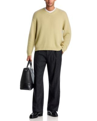 Frame Cashmere Chunky V Neck Sweater