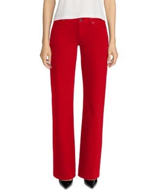 Frame The Corduroy Low Rise Jeans in Lipstick