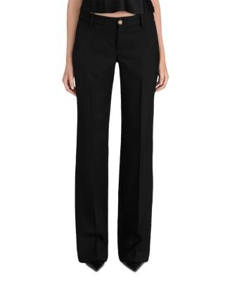 Frame The Low Wool Pinstripe Trousers