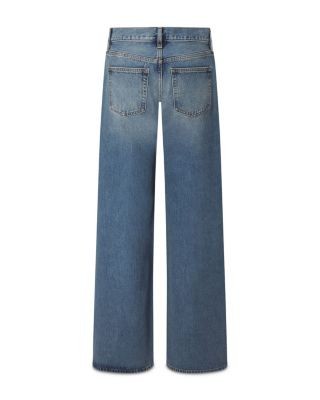 Frame The Leo Low Rise Wide Leg Jeans in Rivage